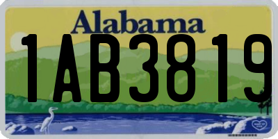 AL license plate 1AB3819