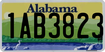 AL license plate 1AB3823