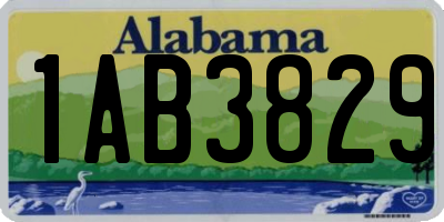 AL license plate 1AB3829