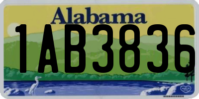 AL license plate 1AB3836