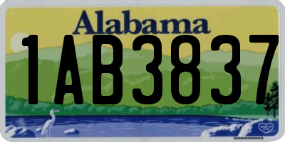 AL license plate 1AB3837