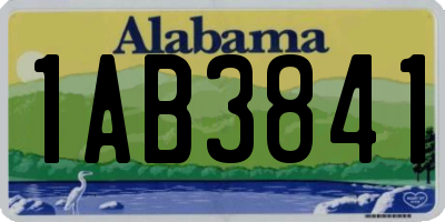 AL license plate 1AB3841