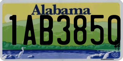 AL license plate 1AB3850