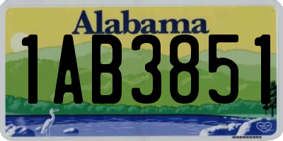 AL license plate 1AB3851