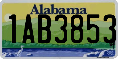 AL license plate 1AB3853