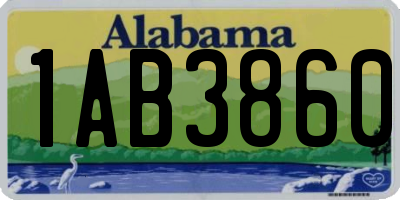 AL license plate 1AB3860