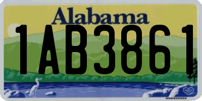 AL license plate 1AB3861