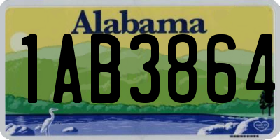 AL license plate 1AB3864