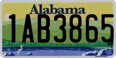 AL license plate 1AB3865