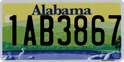 AL license plate 1AB3867