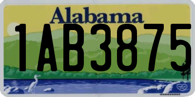 AL license plate 1AB3875