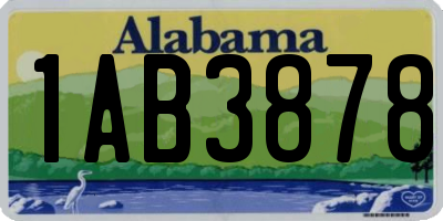 AL license plate 1AB3878