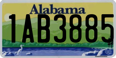 AL license plate 1AB3885