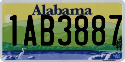 AL license plate 1AB3887