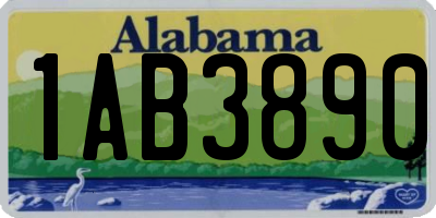 AL license plate 1AB3890