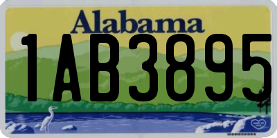 AL license plate 1AB3895