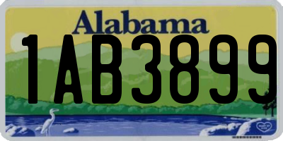 AL license plate 1AB3899