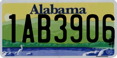 AL license plate 1AB3906