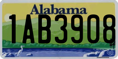 AL license plate 1AB3908