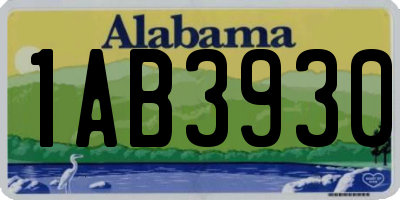 AL license plate 1AB3930