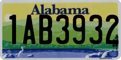 AL license plate 1AB3932