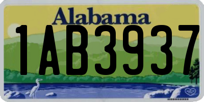 AL license plate 1AB3937