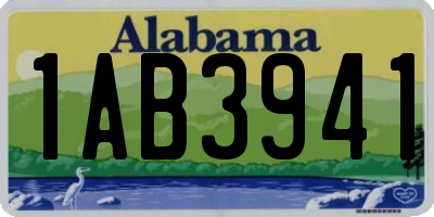 AL license plate 1AB3941