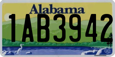 AL license plate 1AB3942