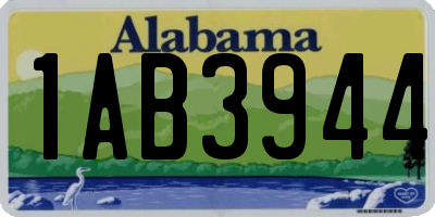 AL license plate 1AB3944