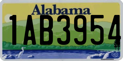 AL license plate 1AB3954