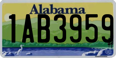 AL license plate 1AB3959