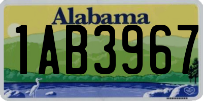 AL license plate 1AB3967