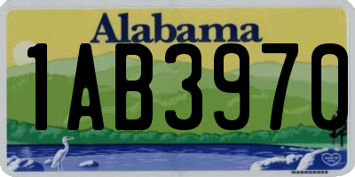 AL license plate 1AB3970