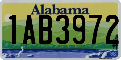 AL license plate 1AB3972