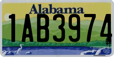 AL license plate 1AB3974