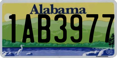 AL license plate 1AB3977