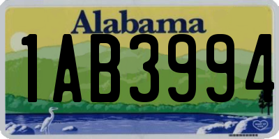 AL license plate 1AB3994