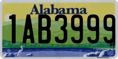 AL license plate 1AB3999