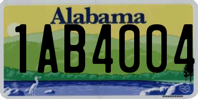 AL license plate 1AB4004