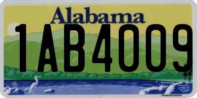 AL license plate 1AB4009