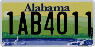 AL license plate 1AB4011