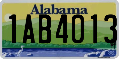 AL license plate 1AB4013