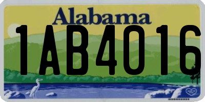 AL license plate 1AB4016