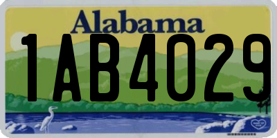 AL license plate 1AB4029