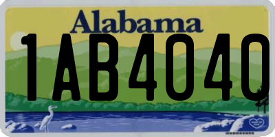 AL license plate 1AB4040