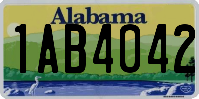 AL license plate 1AB4042