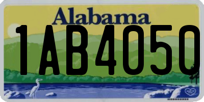 AL license plate 1AB4050