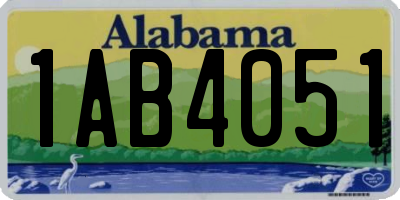 AL license plate 1AB4051