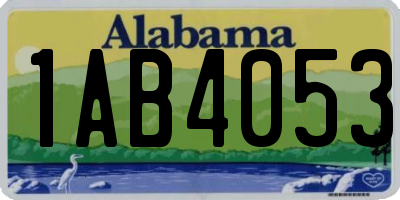 AL license plate 1AB4053