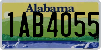 AL license plate 1AB4055